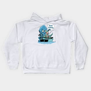 gone fishing Kids Hoodie